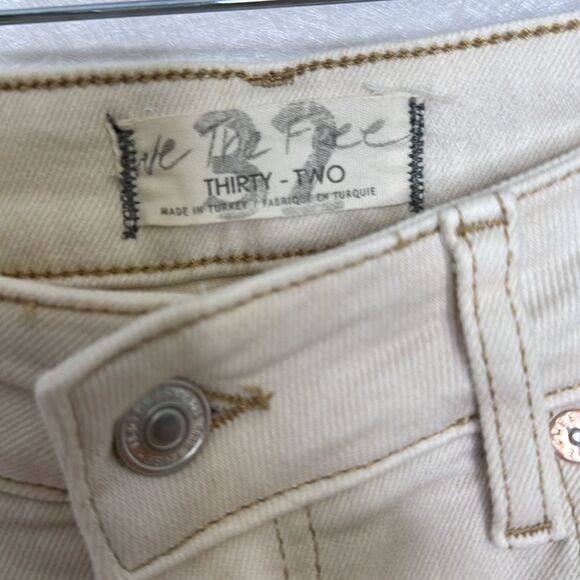 Free People We the Free High Rise Raw Hem Skinny Jeans 32 - Picture 3 of 7